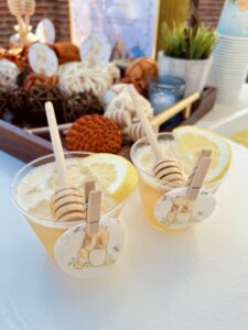 bees knees cocktail baby shower with edible toppers mobile bar houston