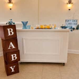 Baby shower - setup- mobile bar- bart cart- decor (2)