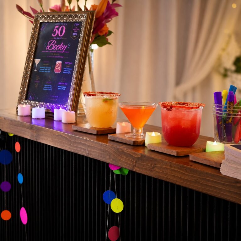 Neon themed party- mobile bartending services