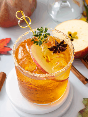 Golden Orchard Margarita with tequila, apple cider, lime, and cinnamon rim – fall apple cocktail by I’ll Drink To That! mobile bar