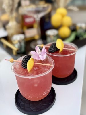 Berry Naughty – Tequila Reposado & Cassis Cocktail | I’ll Drink To That! Mobile Bar Houston Berry Naughty cocktail made with tequila reposado, crème de cassis, ginger beer, lime, and Peychaud’s bitters — garnished with fresh berries and served by I’ll Drink To That! Mobile Bar in Houston.